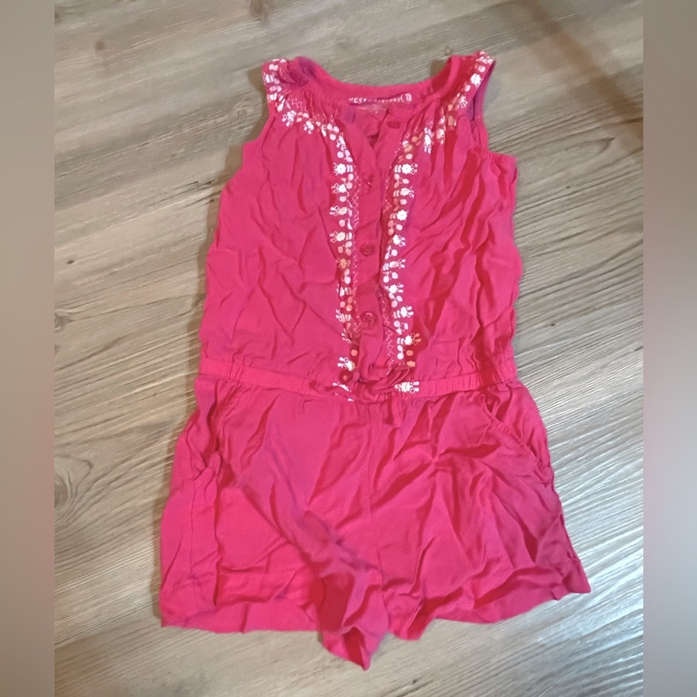 Pink sleeveless romper
